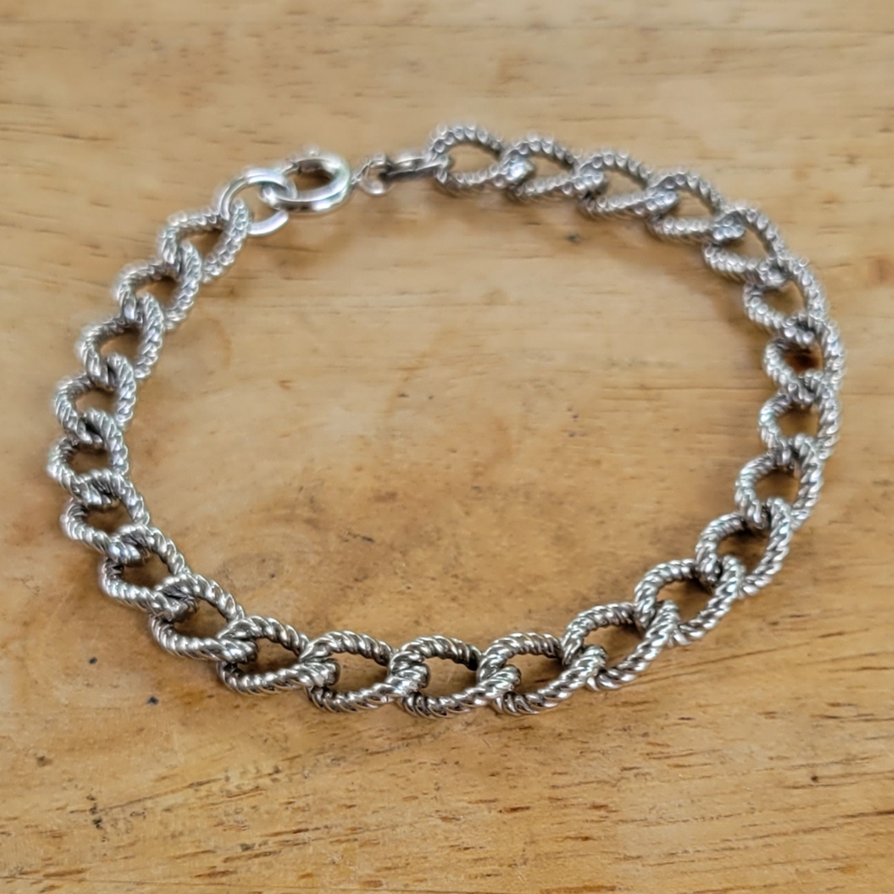 Vintage Sterling Silver Charm Bracelet